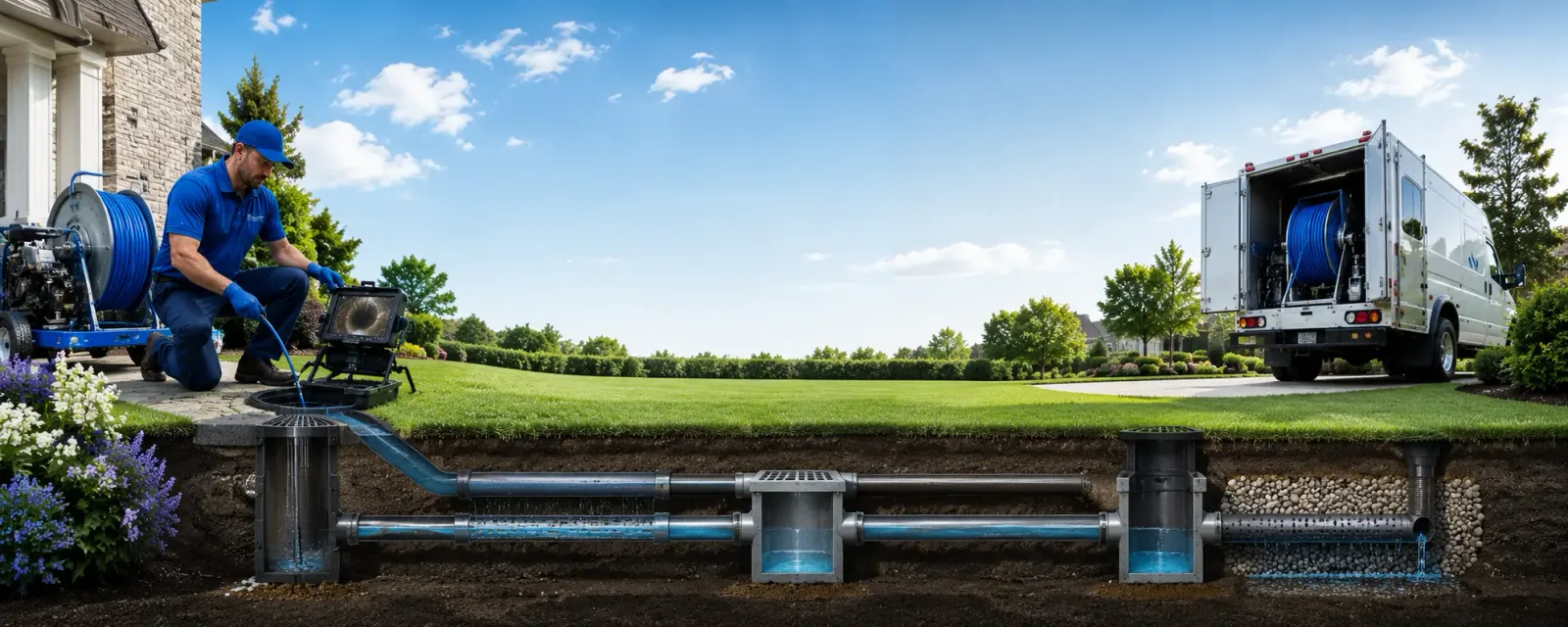 Outdoor drain cleaning information for Mumford, NY